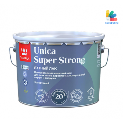 Tikkurila Unica Super 20 Износостойкий уретано-алкидный лак для деревянных поверхностей полуматовый (2,7л)